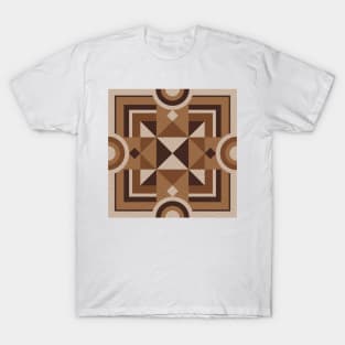 Brown geometric pattern T-Shirt